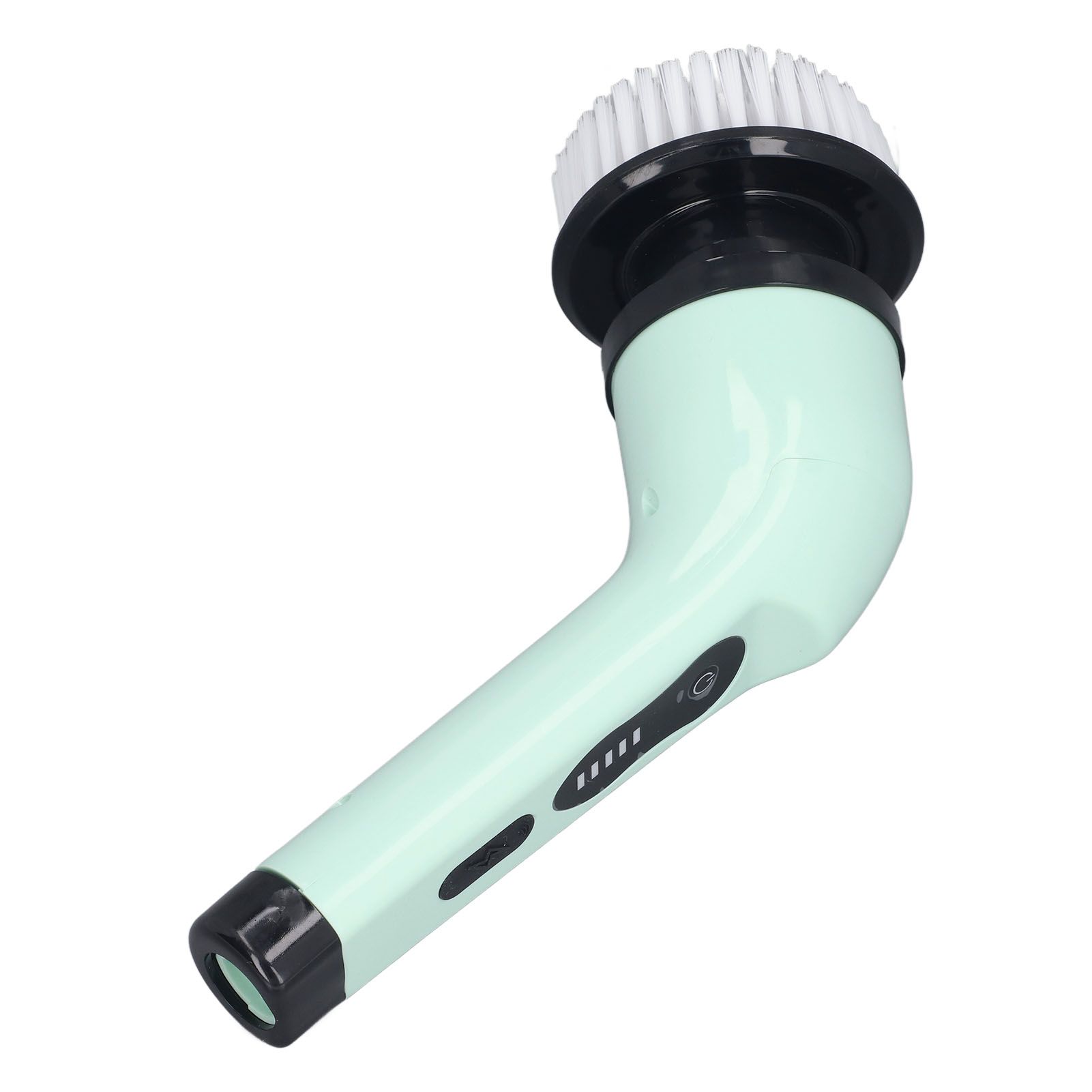 Electric Handheld Brush Adjustable Extension Handle Powerful Highly Efficient Labor Saving Electric Spin Scrubber for Bathroom Kitchen 9 Heads Green — image 4