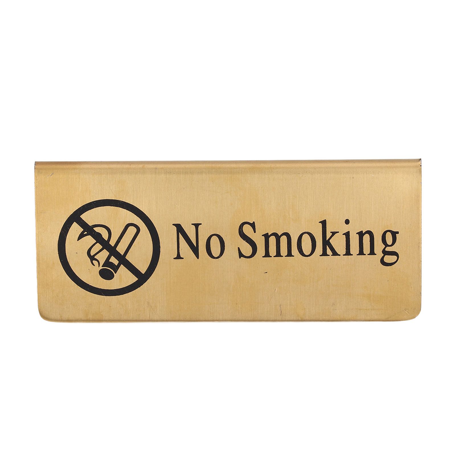 Metal Table Top Sign Strong Stainless Steel Double Sided Space Saving Gold Tabletop Sign for Party Wedding Hotel No Smoking โ image 6