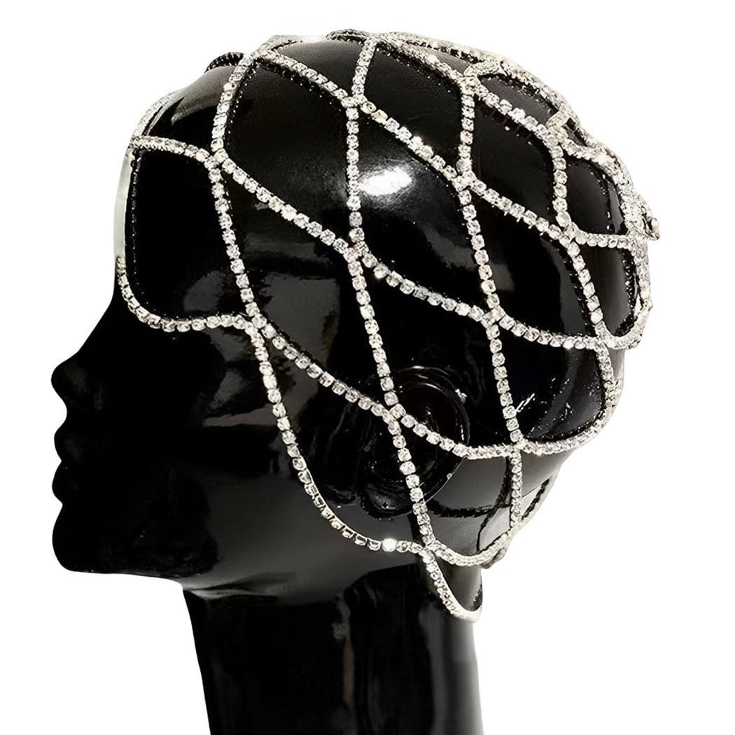 Fashionable mesh headpieces, hair accessories, bridal wedding crystals, forehead chains, jewelry, exquisite head accessories โ image 2