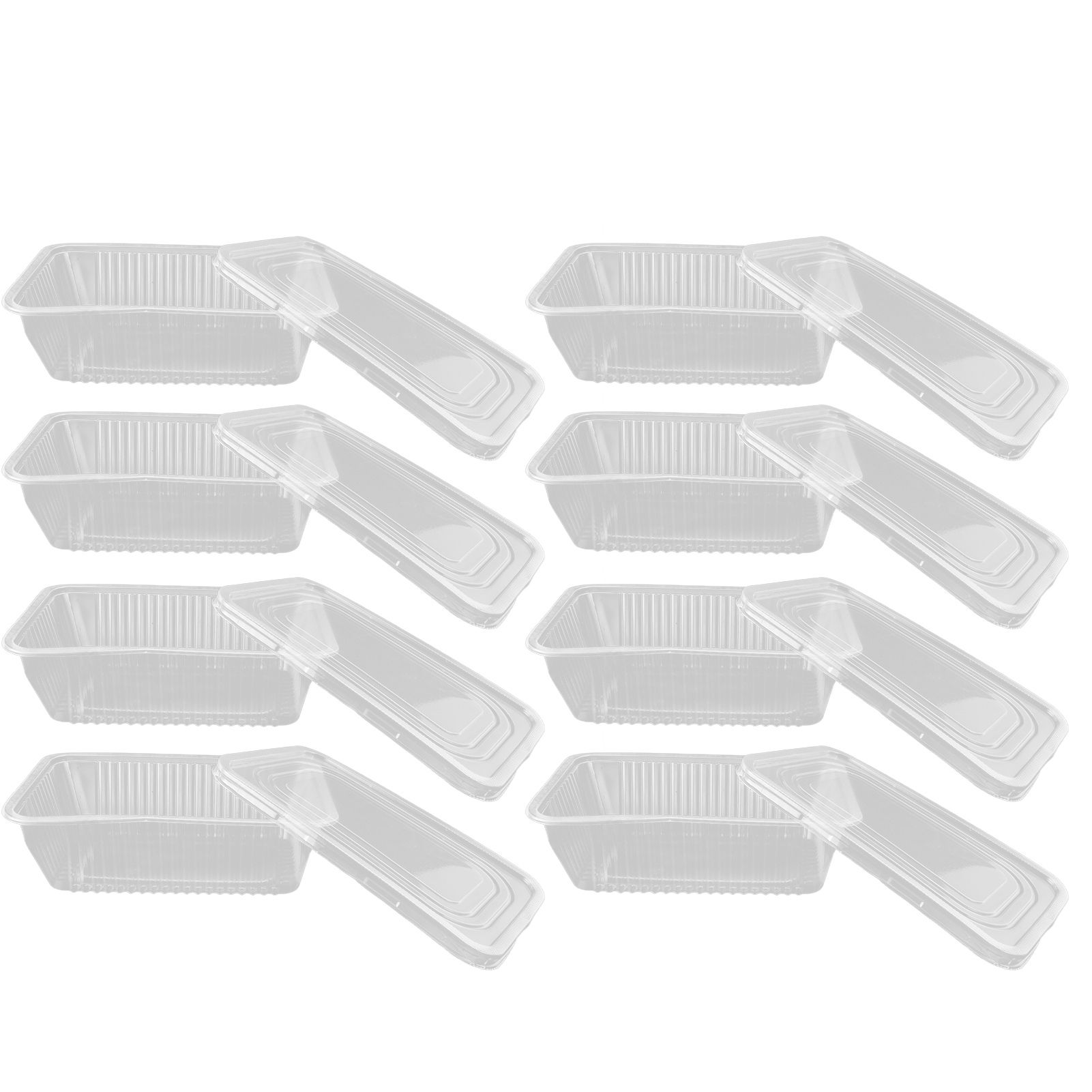 10PCS Disposable Lunch Box Microwavable Disposable Transparent Rectangular Food Container with Lid 750ML โ image 5