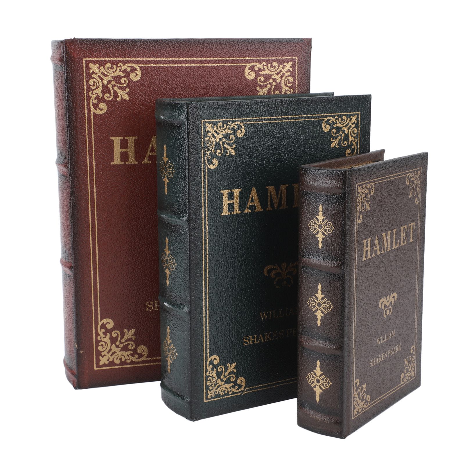 Decorative Vintage Book Shaped Trinket Storage Box Decorative Book Boxes for Office Model Photo Prop Green — image 3