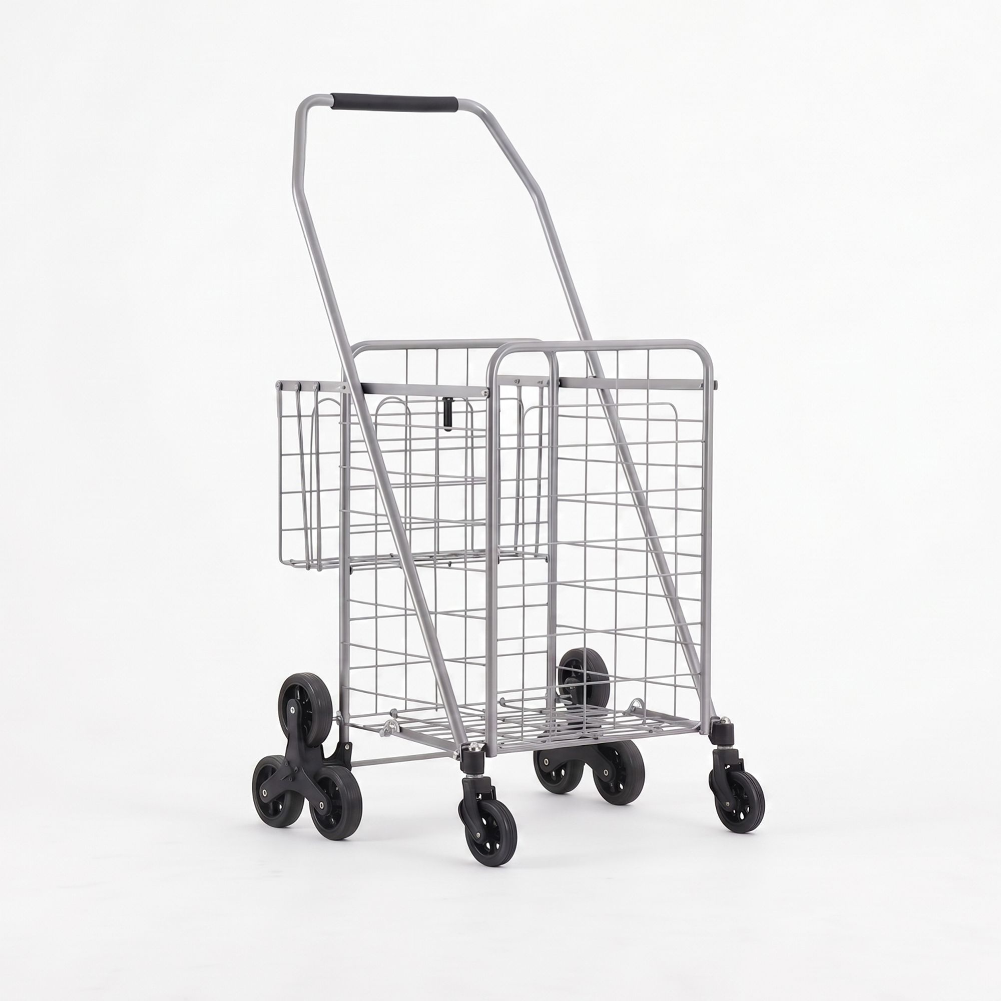 Emajin Shopping Trolley Cart Folding Aluminium Utility Cart Silver โ image 4