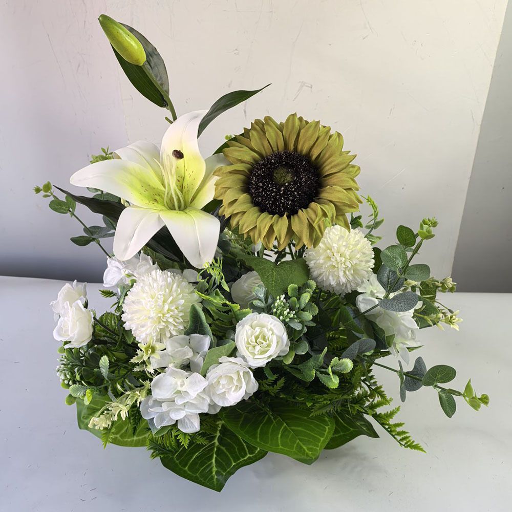 Artificial Flower Arrangement Fake Lilies And Roses Home Decor Accents Garden - Multi-color - Size 30 — image 5