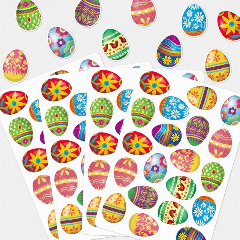 Easter Refrigerator Magnets Colorful Eggs Garage Magnets Magnetic Fridge Stickers for Spring Holiday Car Kitchen-4PCS