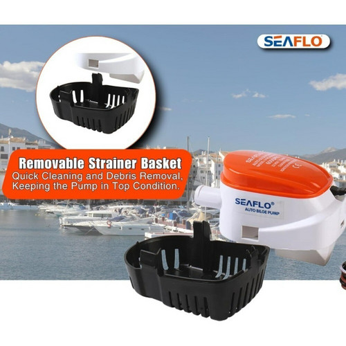 SEAFLO 12V 1100GPH Automatic Bilge Pump Marine Boat Auto Submersible Pump — image 3