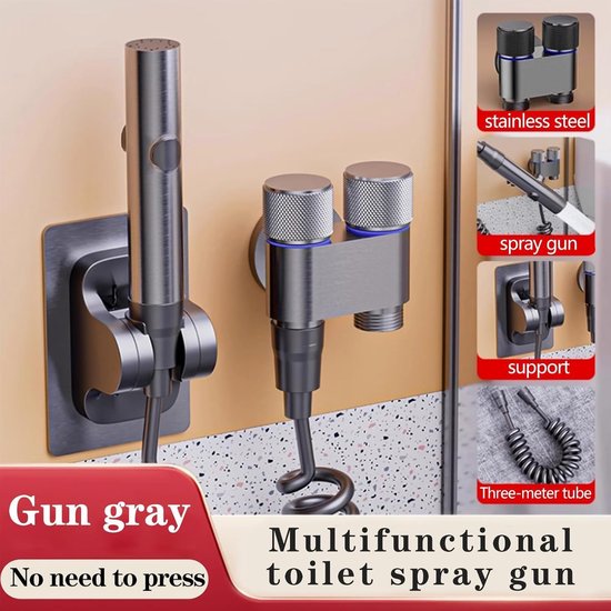 Hand Shower for Toilet & Cleaning - Adjustable Water Pressure & Universal Mounting - For Bathroom, Pets & Plants โ image 2