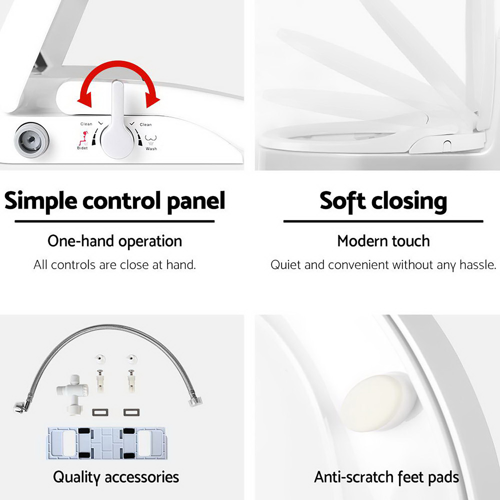 Cefito Non Electric Bidet Toilet Seat Cover Auto Water Spray Wash Knob Control — image 6