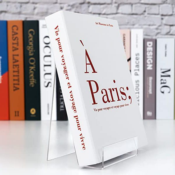 5PCS Acrylic Book Display Stand Clear Easel with Ledge Tablet Holder for Displaying Books, Pictures, Notebooks, CDs — image 2