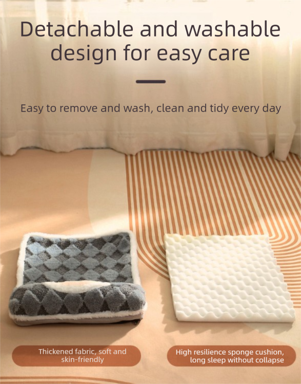 Thickened Soft Pet Bed Mat L Size Light Green Comfortable Large Dog Sleeping Pad Washable Cushion for Big Dogs and Cats All Season Use โ image 6