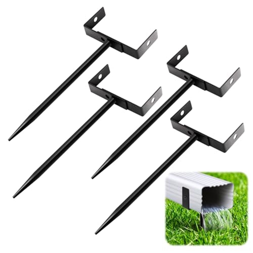 Rainwater Downspout Bracket - Heavy-Duty Galvanized Iron with Eco-Friendly Coating, Adjustable Size, Rust-Proof Anchor for Pipe Support, Easy Installation (4