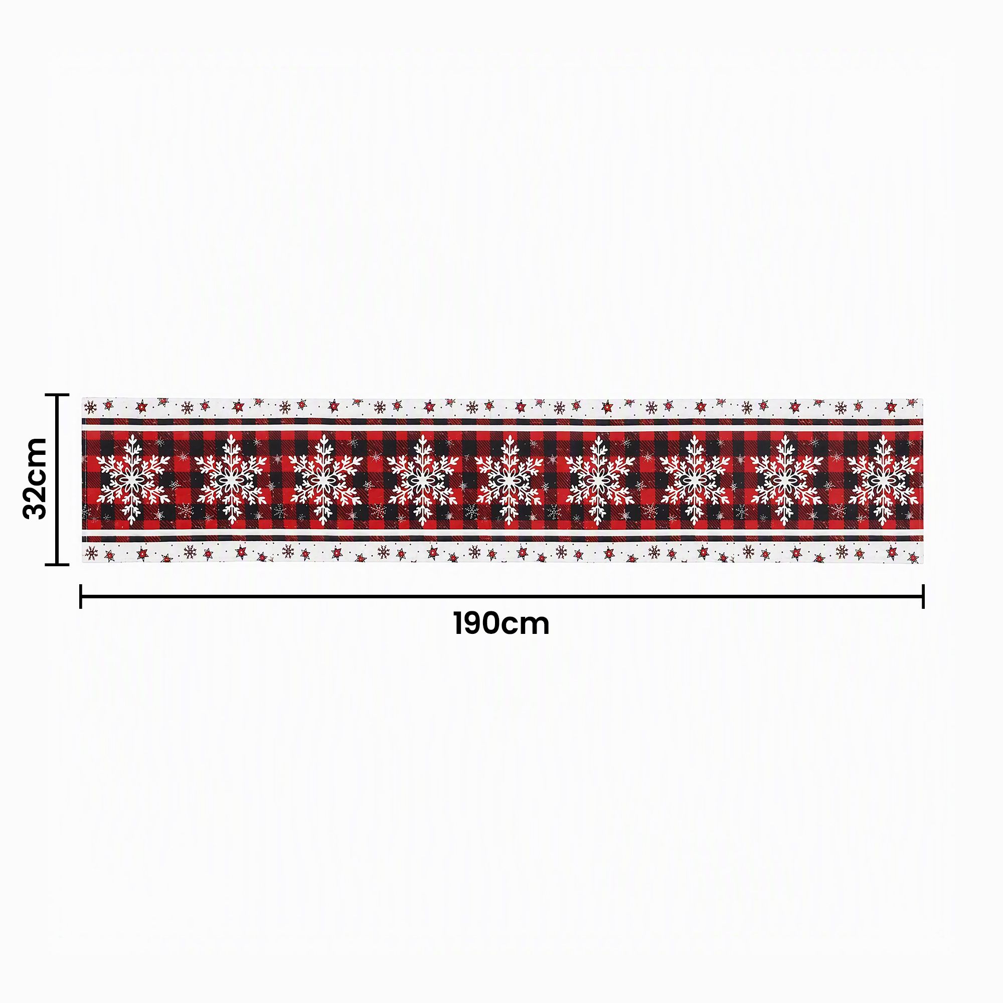 Jingle Jollys Christmas Table Runner Snowflake 190x32CM Dining Party Decor Linen — image 2