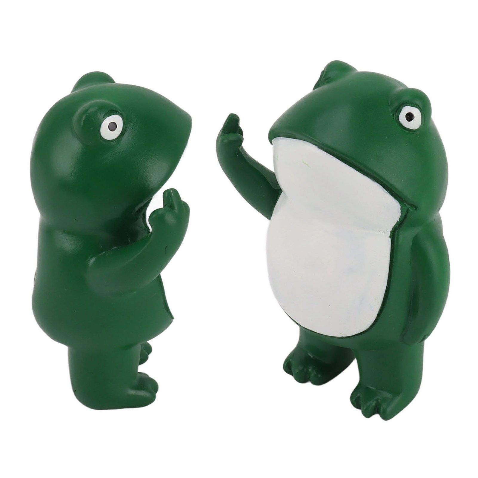 Rebellious Frog Figurine Middle Finger Frog Resin Ornament Frog Craft Decoration Sculpture for Home Office Desktop — image 6