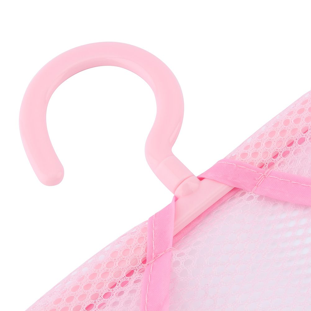Laundry Bathroom Hanging Mesh Storage Bag Clothes Toy Net Organizer Hanger Hook โ image 5