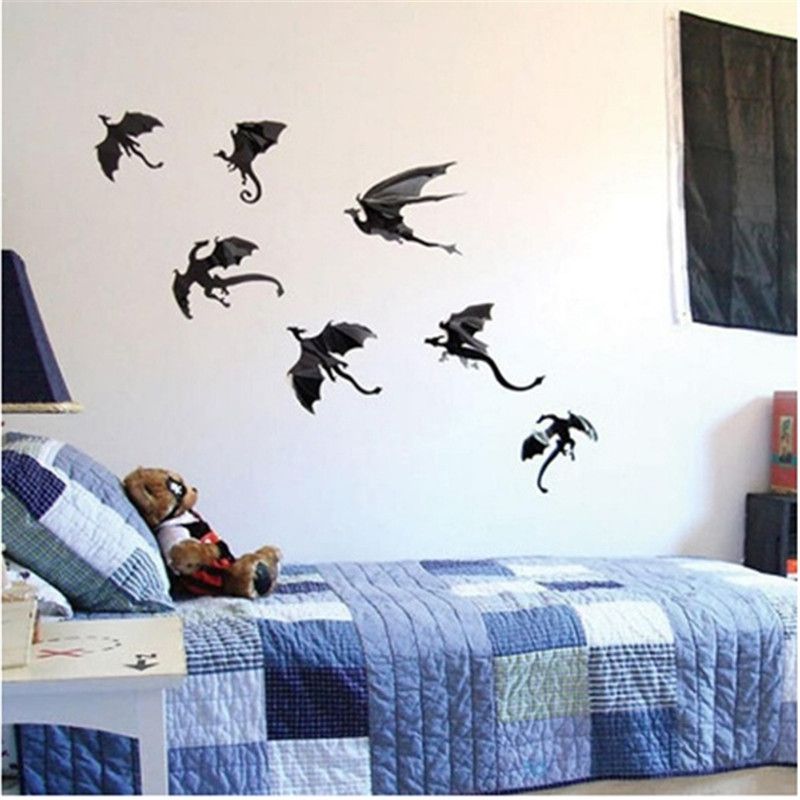 7pcs/Lot 3D Gothic Dragon Wall Sticker Inspired Dragon Wallpaper โ image 6