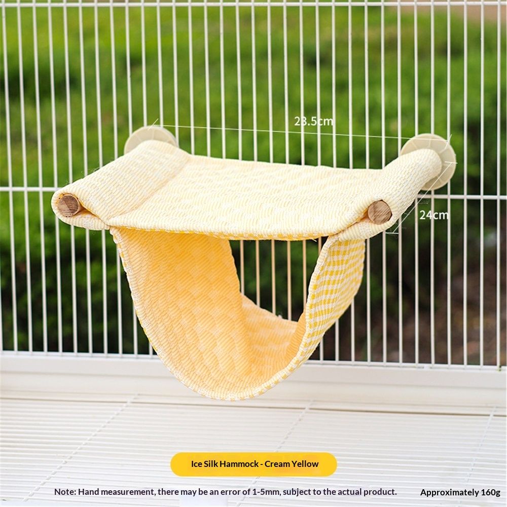 Double Layer Hanging Birds Nest Bed Tent with Warm Fleece, Bird Cage Stand Perch, Hideaway Cave Bed Accessories for Rat, Guinea Pig, Chinchilla — image 4