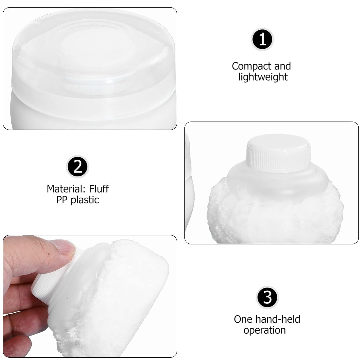 2sets Hand Talcum Newborn Container Use Fluffy with Case Holder Villus Comfortable Gift Containers Puffs Powder Makeup Cosmetic โ image 2