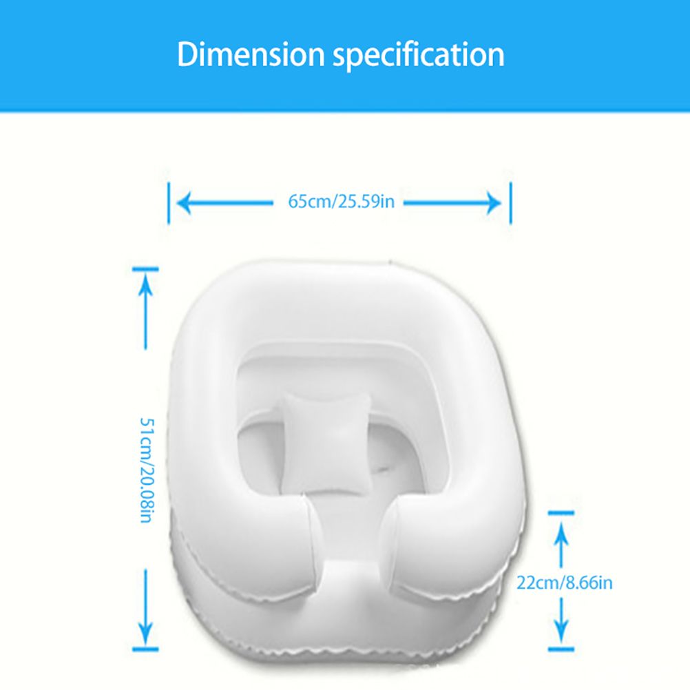 Inflatable Hairwash Basin Shampoo Basin Bathing Aid Wash Hair PVC Foldable Shampoo Basin Wash Basin for Disabled Elder People — image 5