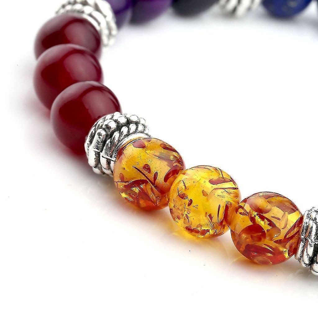 7 Chakra Crystals Gemstones Healing Beads Bracelet Women Natural Stone Yoga Reiki Balancing Mala Meditation Beaded โ image 2