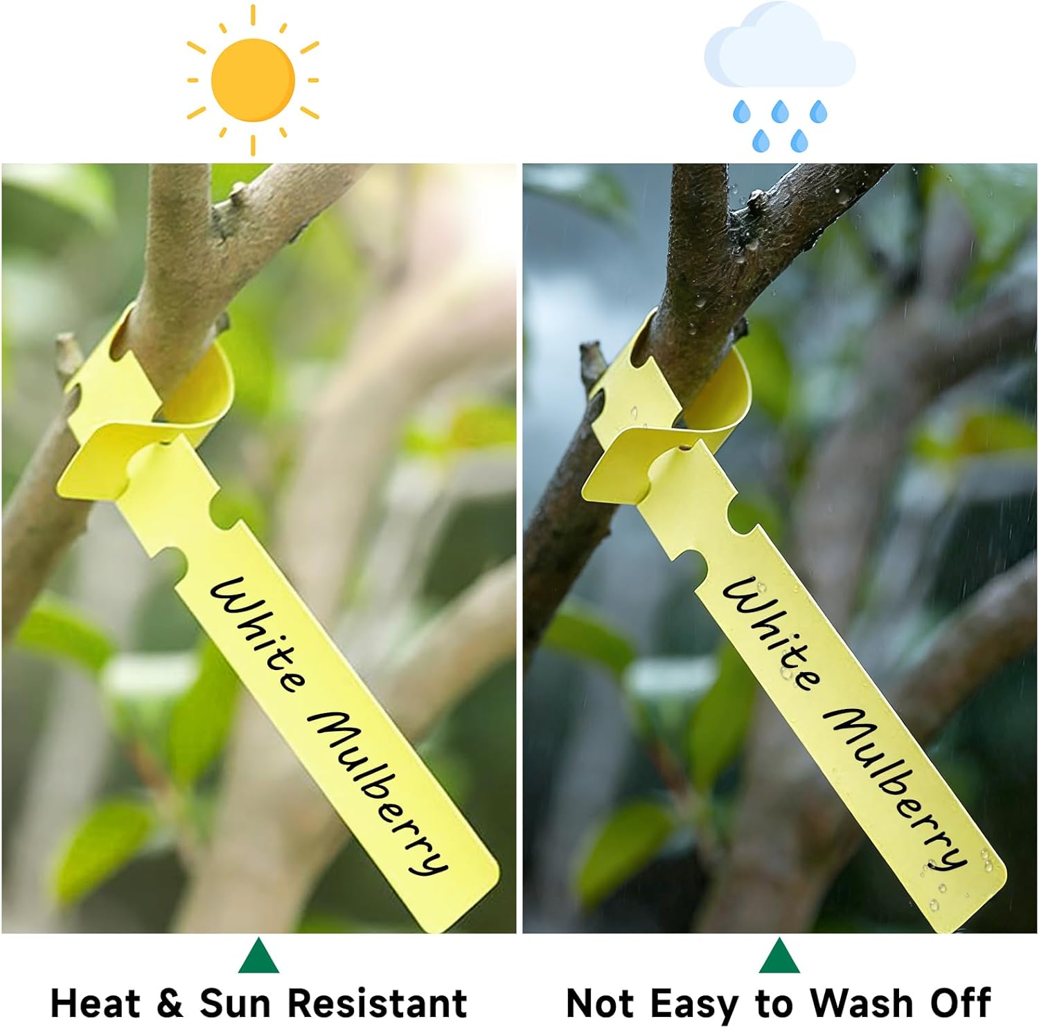 500 Pcs White Plastic Plant Tree Tags Nursery Garden Lables 2x20cm Wrap Around Hanging Tags Nursery Garden Stakes Large Writing Surface — image 4