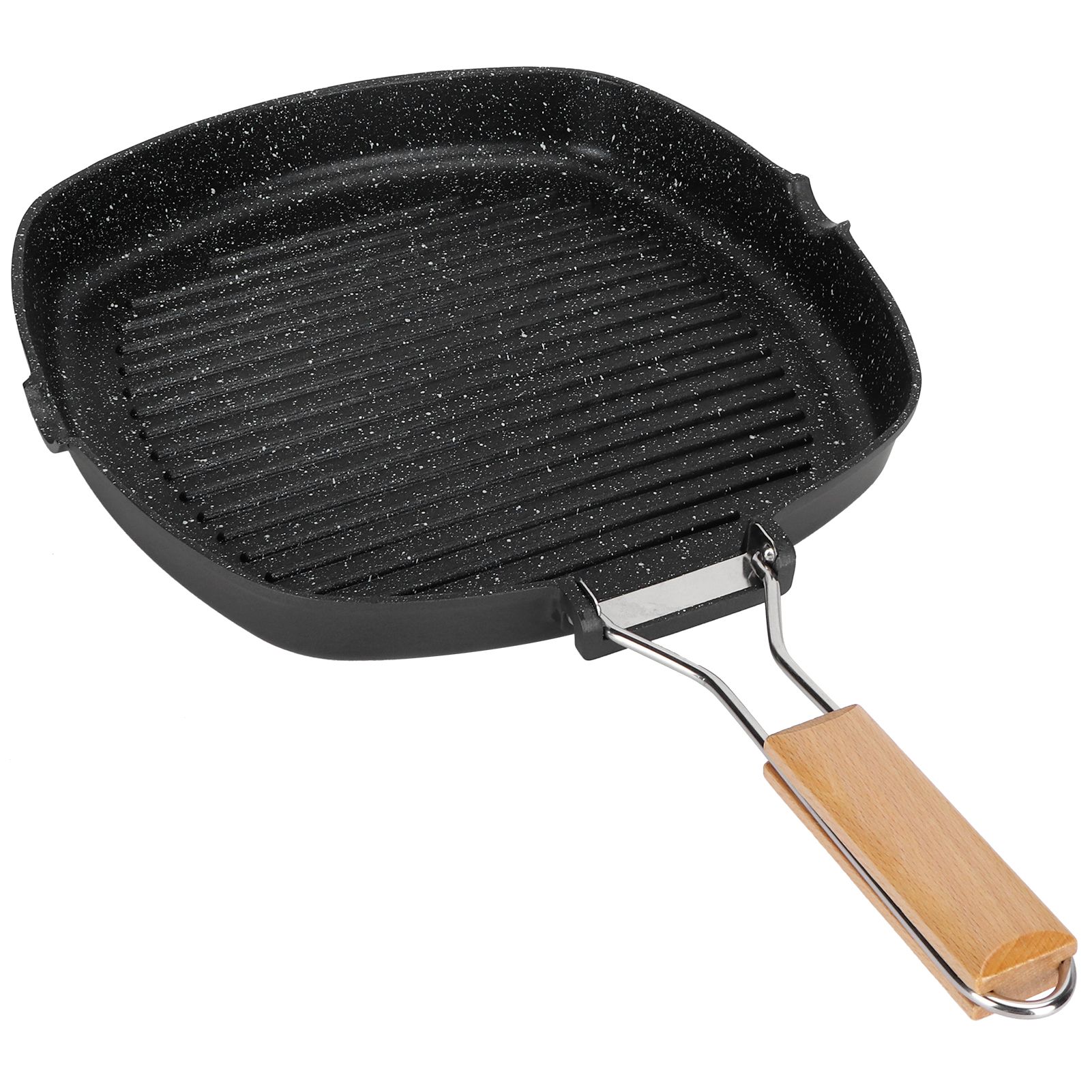 NonStick Practical Frying Pan Steak Skillet BBQ with Foldable Handle Kitchen Supplies(28cm ) โ image 4