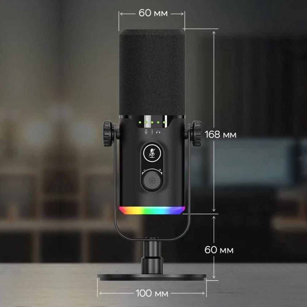 RGB Dynamic Gaming Microphone XLR/USB Interface for PC Streaming Podcast Recording Style 2 — image 6