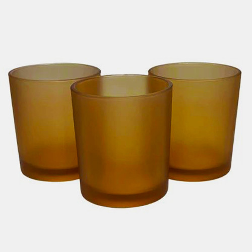 40 Pack Brown Frosted Glass Votive Tealight Candle Holders House Party Centerpiece Xmas Wedding Decor Glass Candlestick Party Decorations Bridal — image 2
