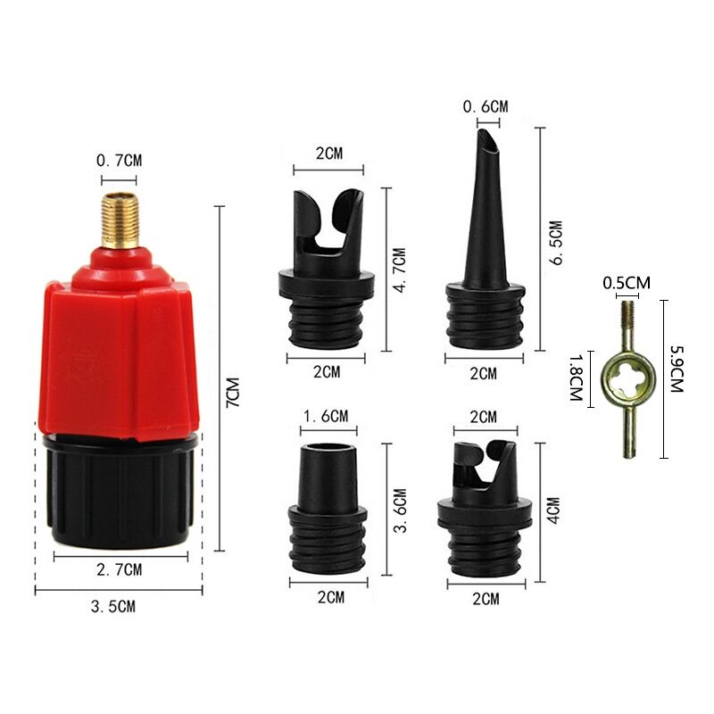 Inflatable Kayak Pump, Sup Air Inflation Valve Adapter And Gas Nozzle 4 pcs For Inflatable Structures โ image 2