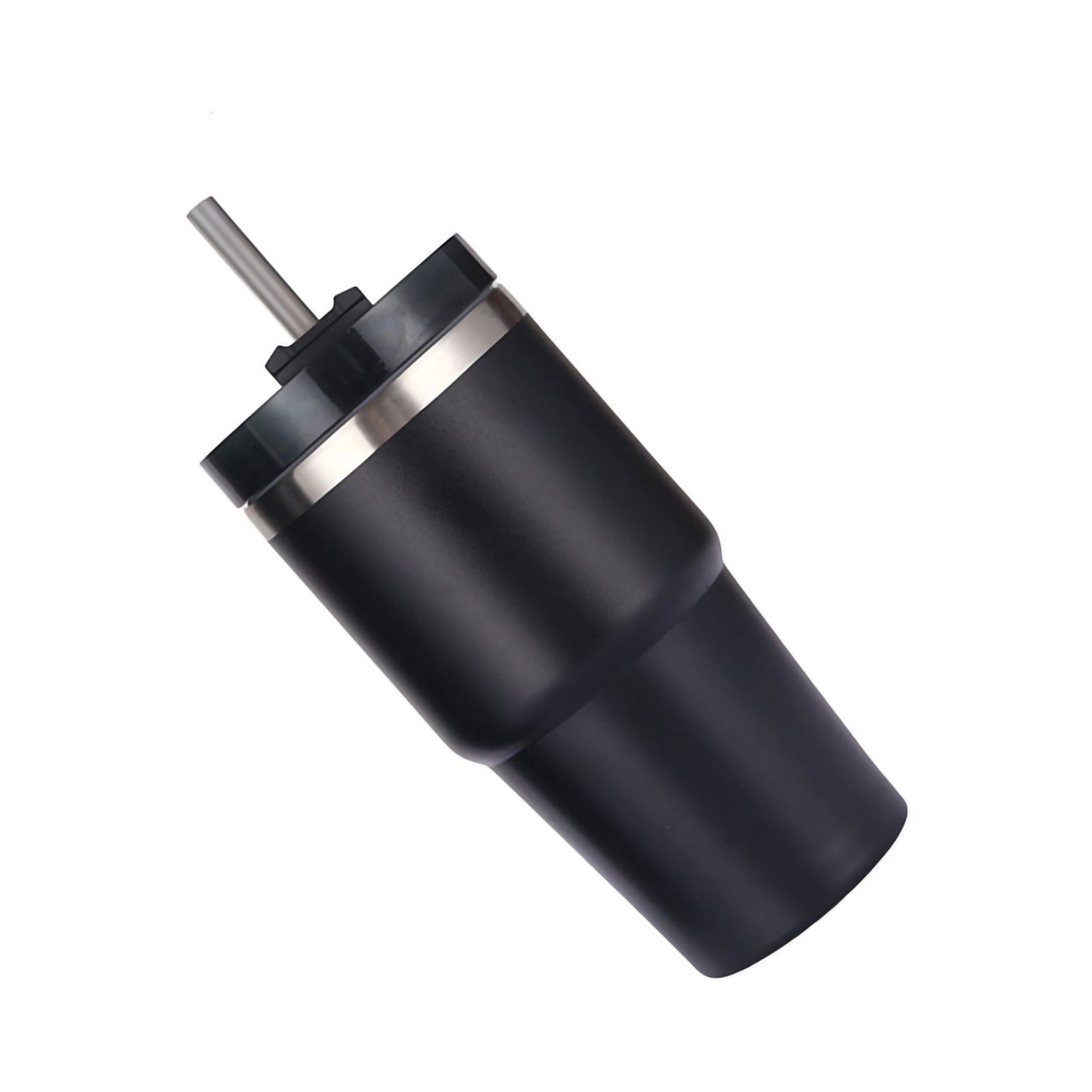 Stainless Steel Vacuum Insulated Tumbler with Straw Polished Glossy Keeps Hot Cold Car Vacuum Insulated Cup Black 20oz โ image 4