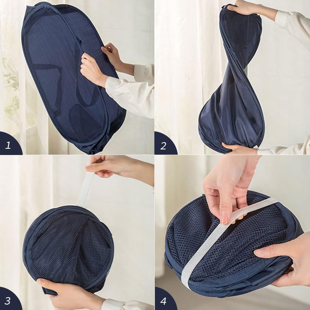 4 Pcs Collapsible Laundry Baskets, Opening Laundry Hamper, Foldable Laundry Basket, Dirty Clothes Basket for Clothes & Home Organization — image 4