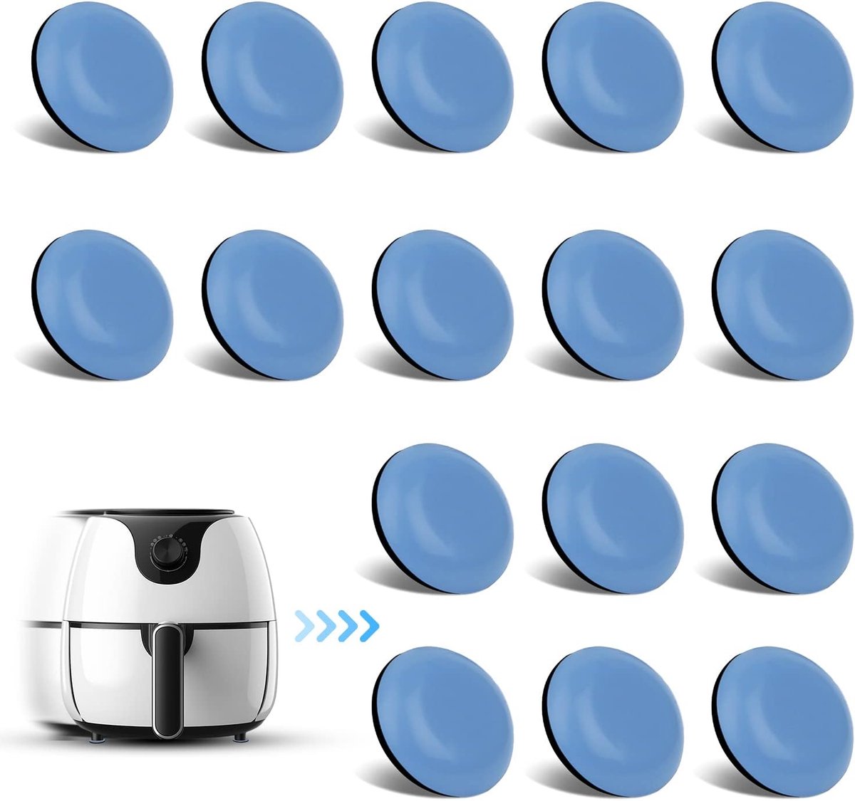 24 Piece Appliance Sliders - Furniture Protection - 19mm - Appliance Slider - Kitchen Appliance Sliders for Countertop Easy to Move and Space-Saving