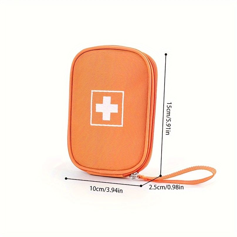 Small Portable Oxford Cloth Medicine Storage Bag, Solid Color Square Outdoor Pouch for Organizing Medications Blue — image 4
