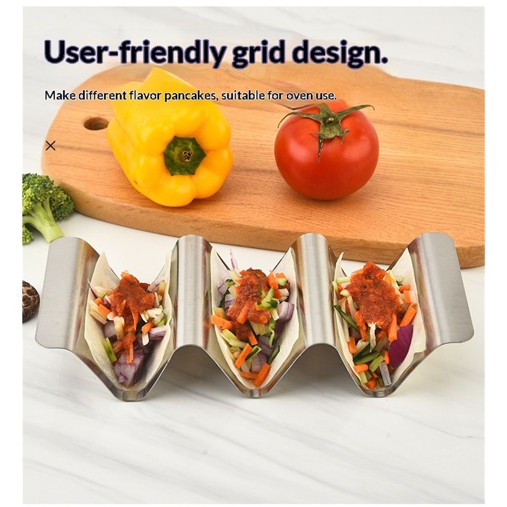 Holders 4 Packs - Stainless Steel Stand Rack Tray Style, Oven Safe for Baking, Dishwasher and Grill Safe — image 5
