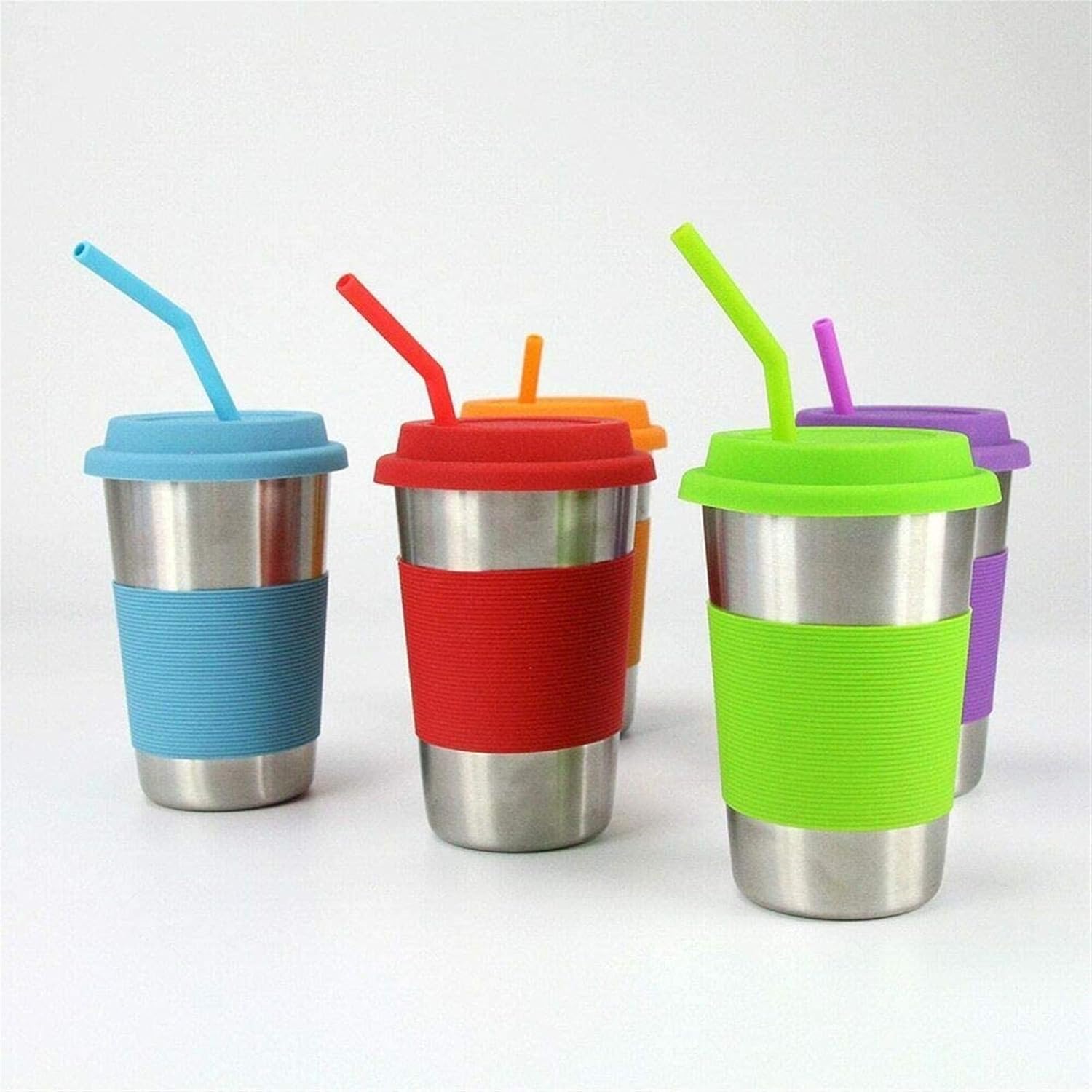 8 Pack Reusable Regular Size Silicone Drinking Straws with 1 Cleaning Brushes, Extra long Flexible Coffee Drinking Standard Size Straws for 20oz and 30oz โ image 5