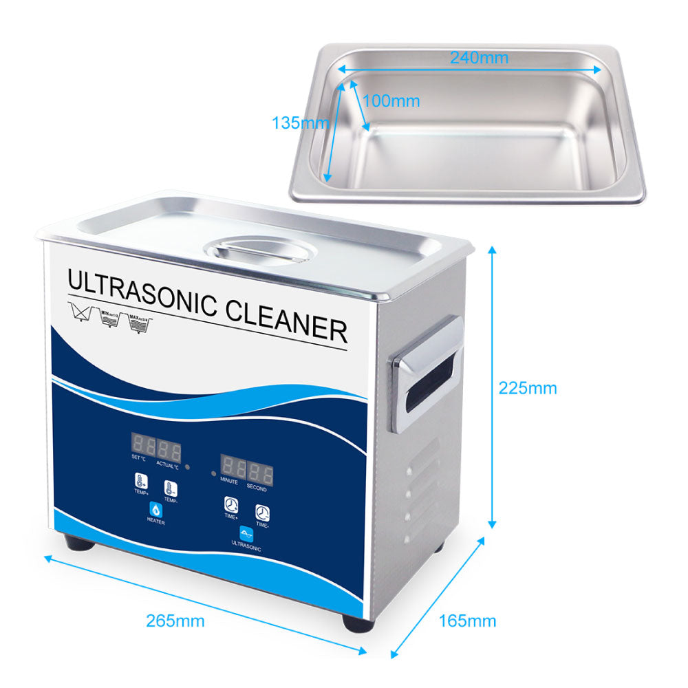 3.2L Digital Ultrasonic Cleaner Jewelry Ultra Sonic Bath Degas Parts Cleaning — image 6