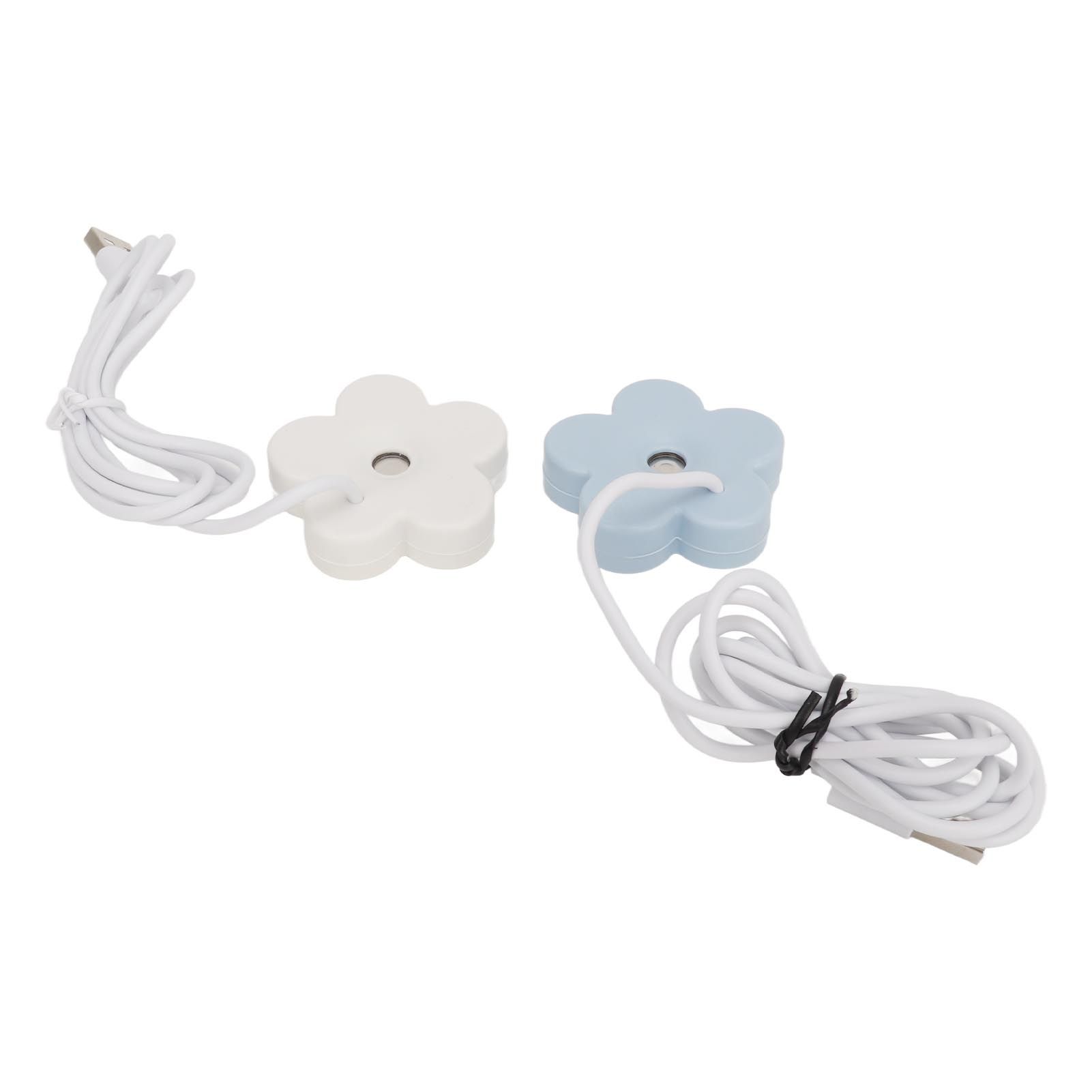 Small Flower USB Humidifier Creative Cute Atomization Mist Maker Portable Waterproof Air Humidifier White Blue β image 3