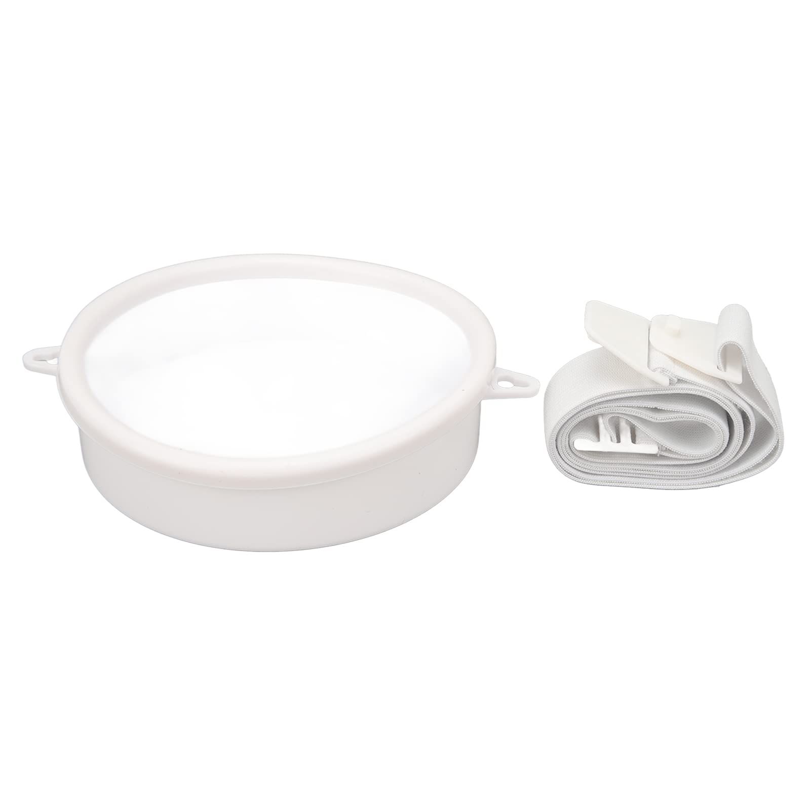 Ostomy Shower Cover Colostomy Bath Cover Silicone Stoma Shower Cover with Adjustable Belt Colostomy Supplies White โ image 3