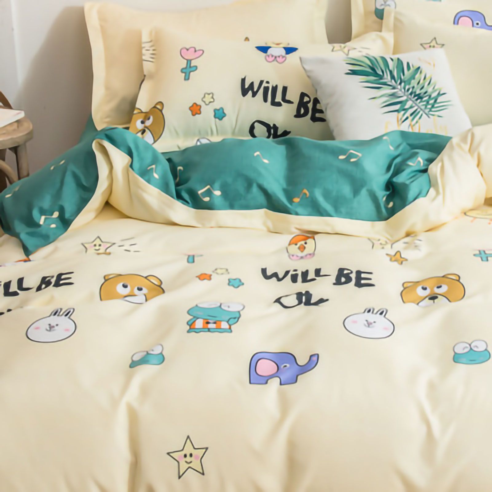 Skin Friendly Quilt Cover Thickened Polyester Soft Brushed Duvet Cover Quilt Bedding for Dormitory Bedroom Animal 180 × 220cm — image 5