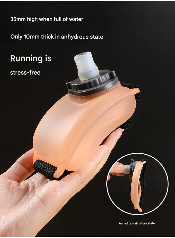Wearable Sports Wrist Water Bottle - 200ml BPA-Free Silicone Flask with Adjustable Strap & Bite Valve(Transparent) โ image 6