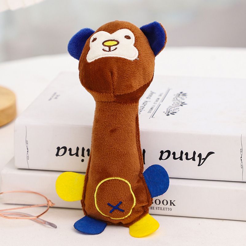 Dog Squeezing Toy Monkey Pig shaped Dog Squeezing Toy Plush Doll Multi purpose Pet Product Monkey Pet Voice Grinding Teeth — image 4