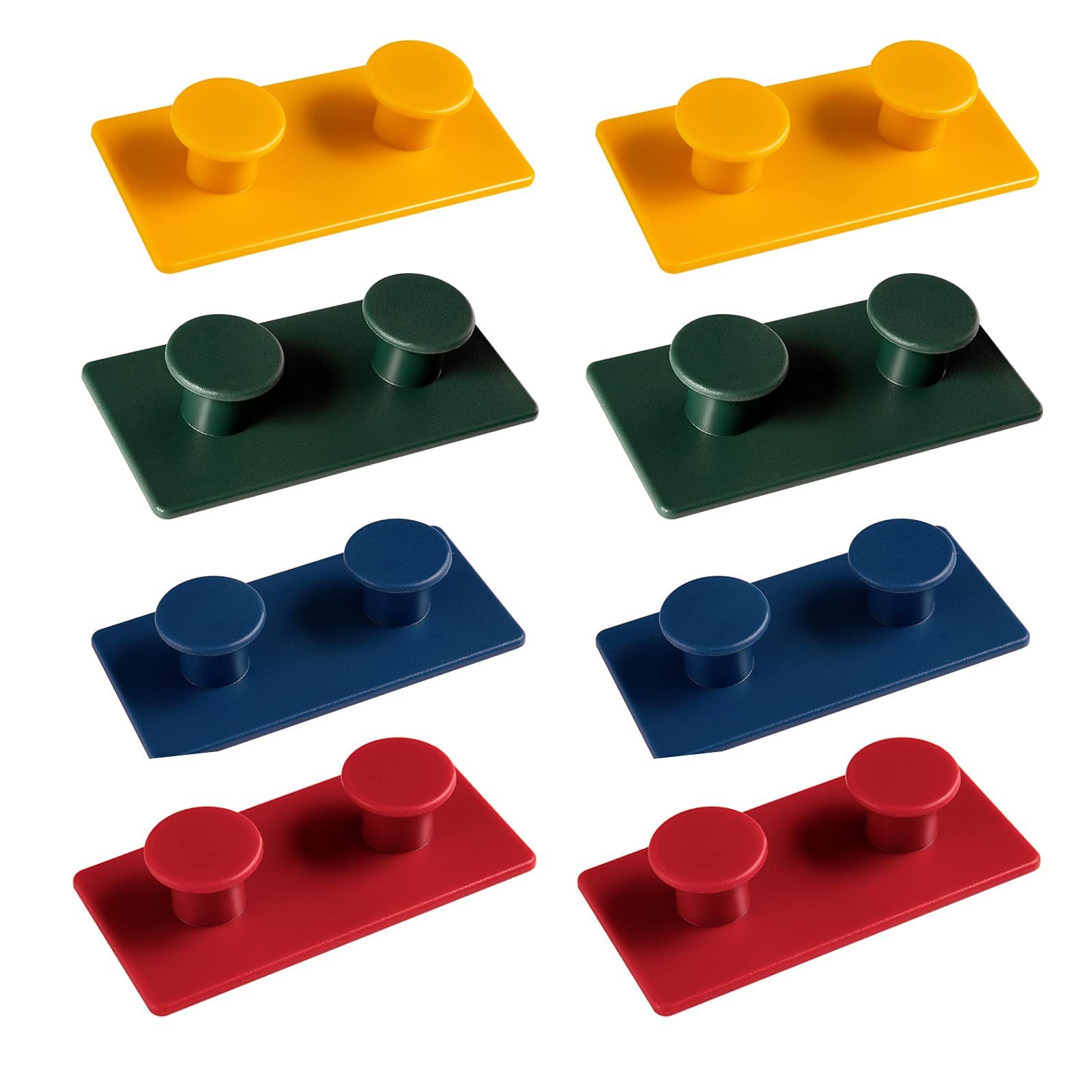 Multi-Color Paste Hook, 8pcs Strong Decorative Hangers, Adhesive Wall Hooks for Hanging, Colorful Plastic Hooks for Backpack