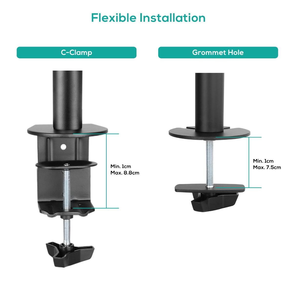 activiva ErgoLife Single Monitor Screen Double Joint Monitor Arm — image 5