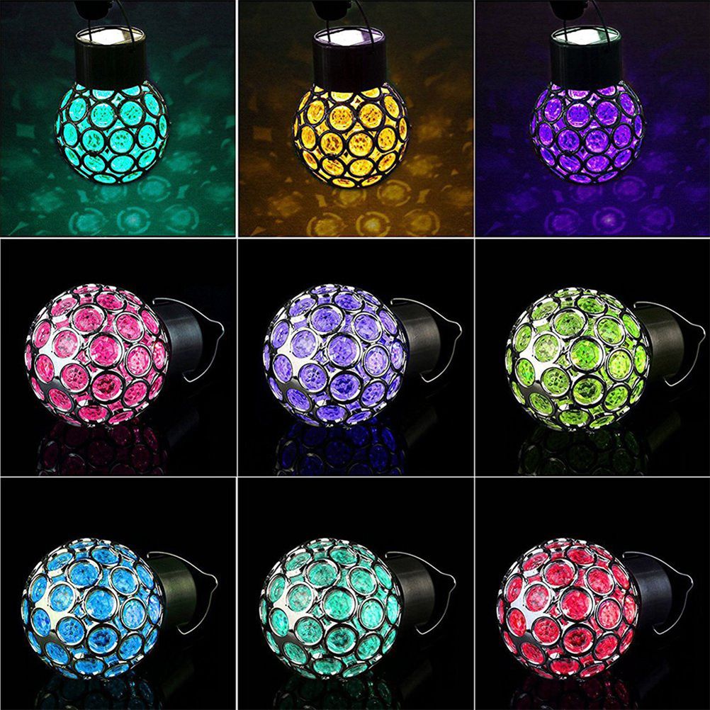 Solar Hollow Ball Light Colorful Small Ball Chandelier Decorative Hanging Lamp β image 4