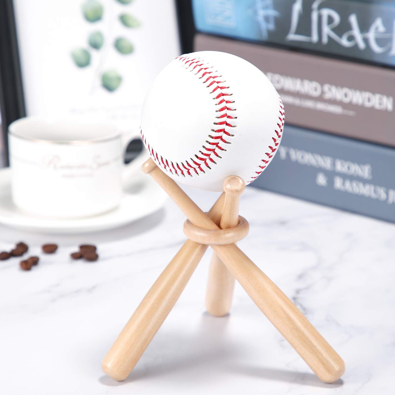 Baseball Ring Holder Stand - Natural Wood Finish - Bat Display Stand - Baseball Gift - Sports Decor - Wooden Display Rack - Ideal for Collectors & Enthusiasts — image 6