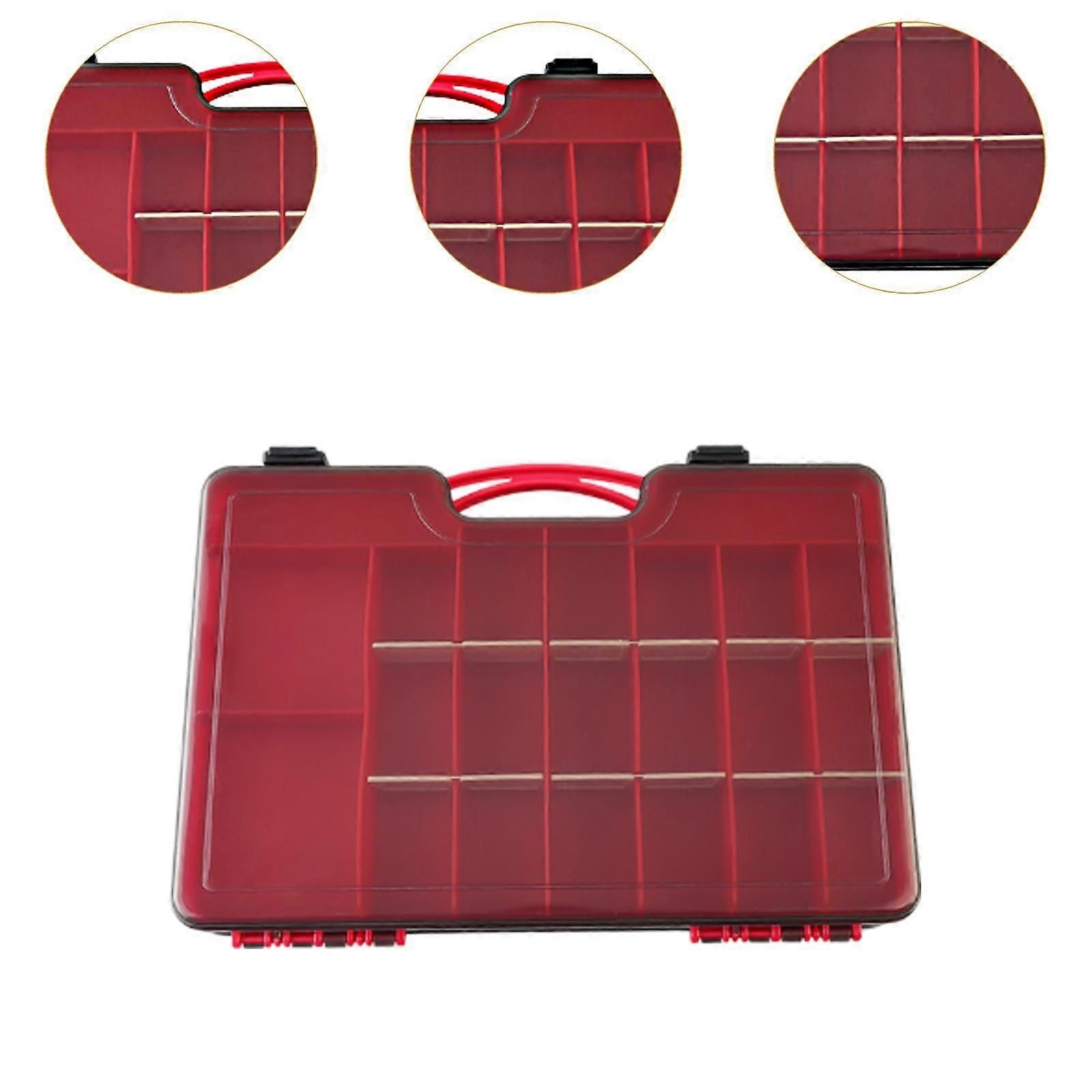 Fishing Tackle Box Organizer with Removable Dividers,44 Grids,Fishing - Red — image 4