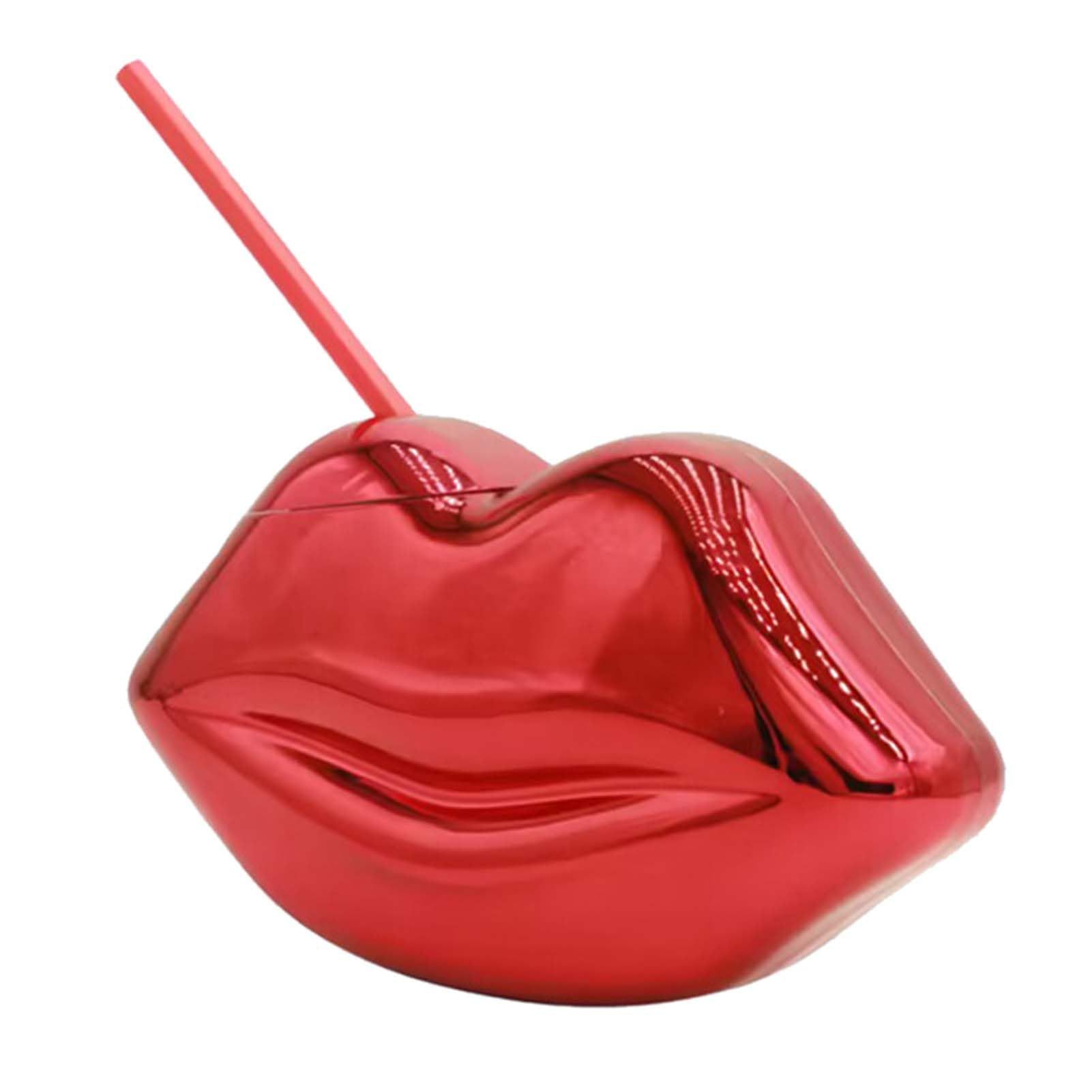 Red Lip Water Cup Gift Novel Bar Party Lip Shaped Beer Bottle wear-resistant and durable to use. Red — image 3
