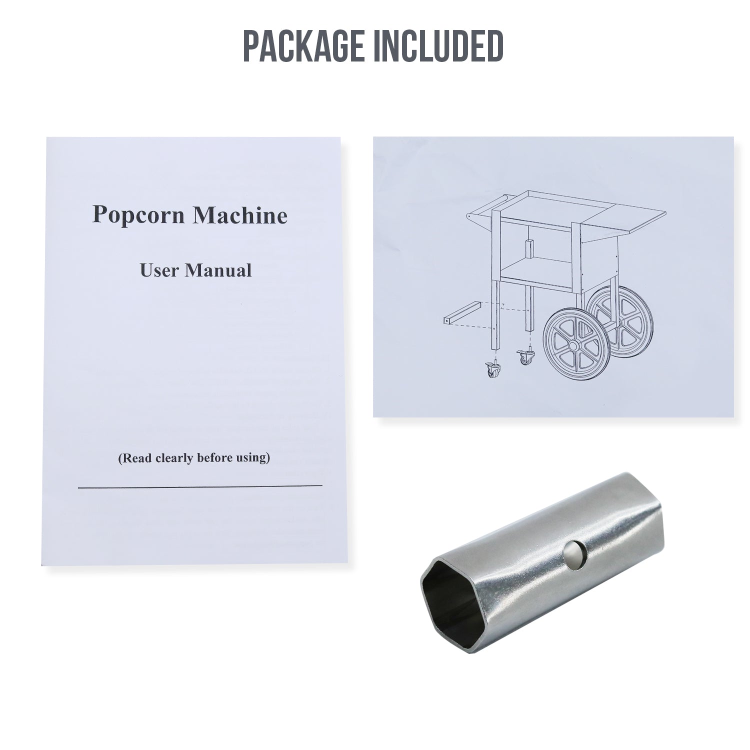 Samland Large Wheeled Cart Trolley for Popcorn Machine โ image 4
