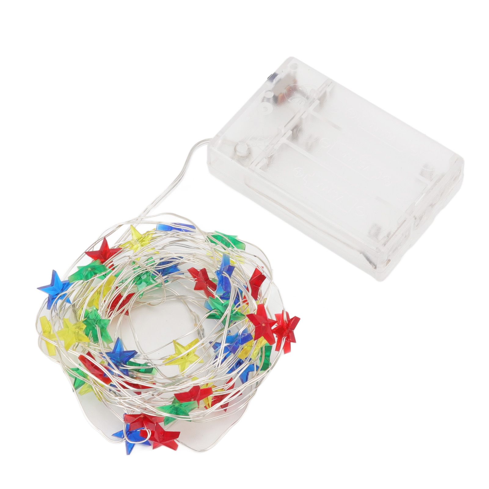 2 Sets Pentagram LED String Lights Battery Operated Fairy Star Lamp String Festival Decorations 5m Colorful โ image 6