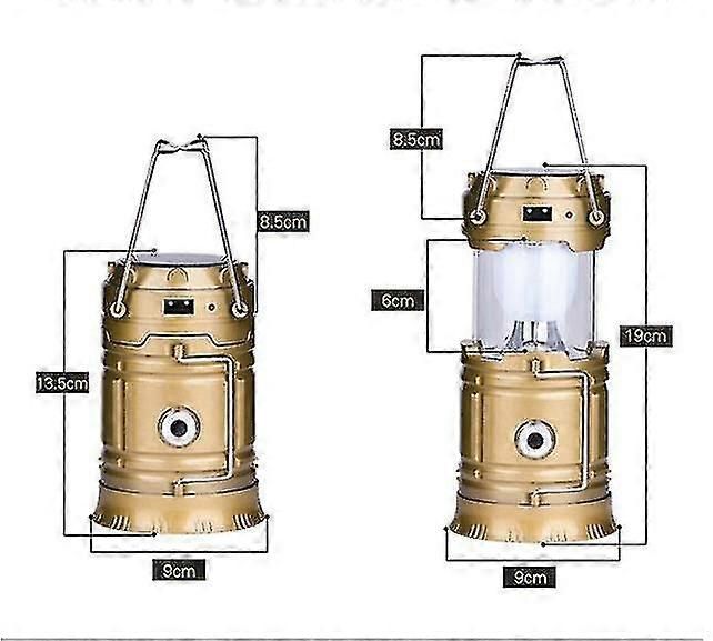 Portable Solar LED Camping Lantern Waterproof Emergency Light with Handle, Battery Powered Tent Lamp for Camping Hiking Fishing Outdoor Survival โ image 3