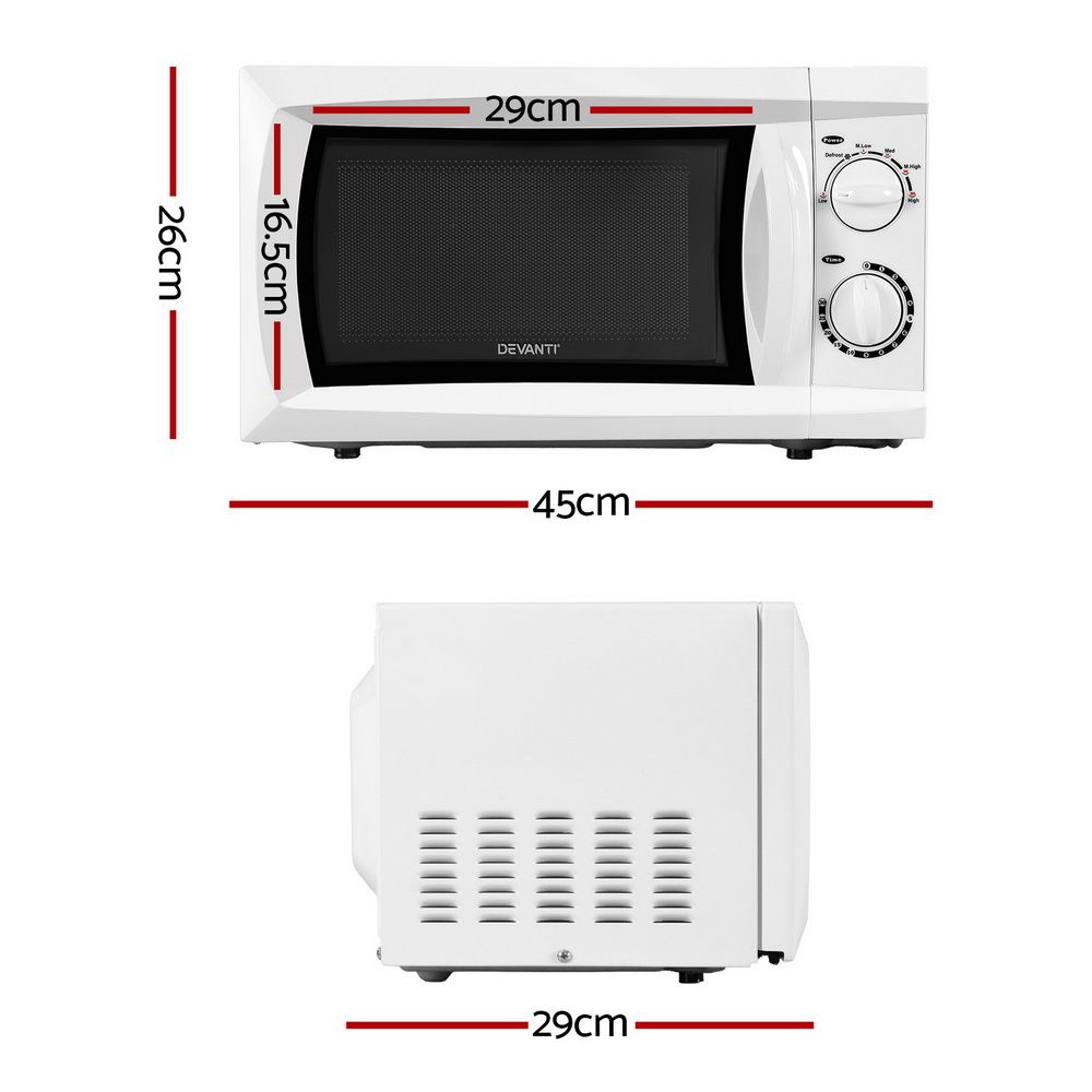 Devanti 20L Microwave Oven 800W White โ image 2