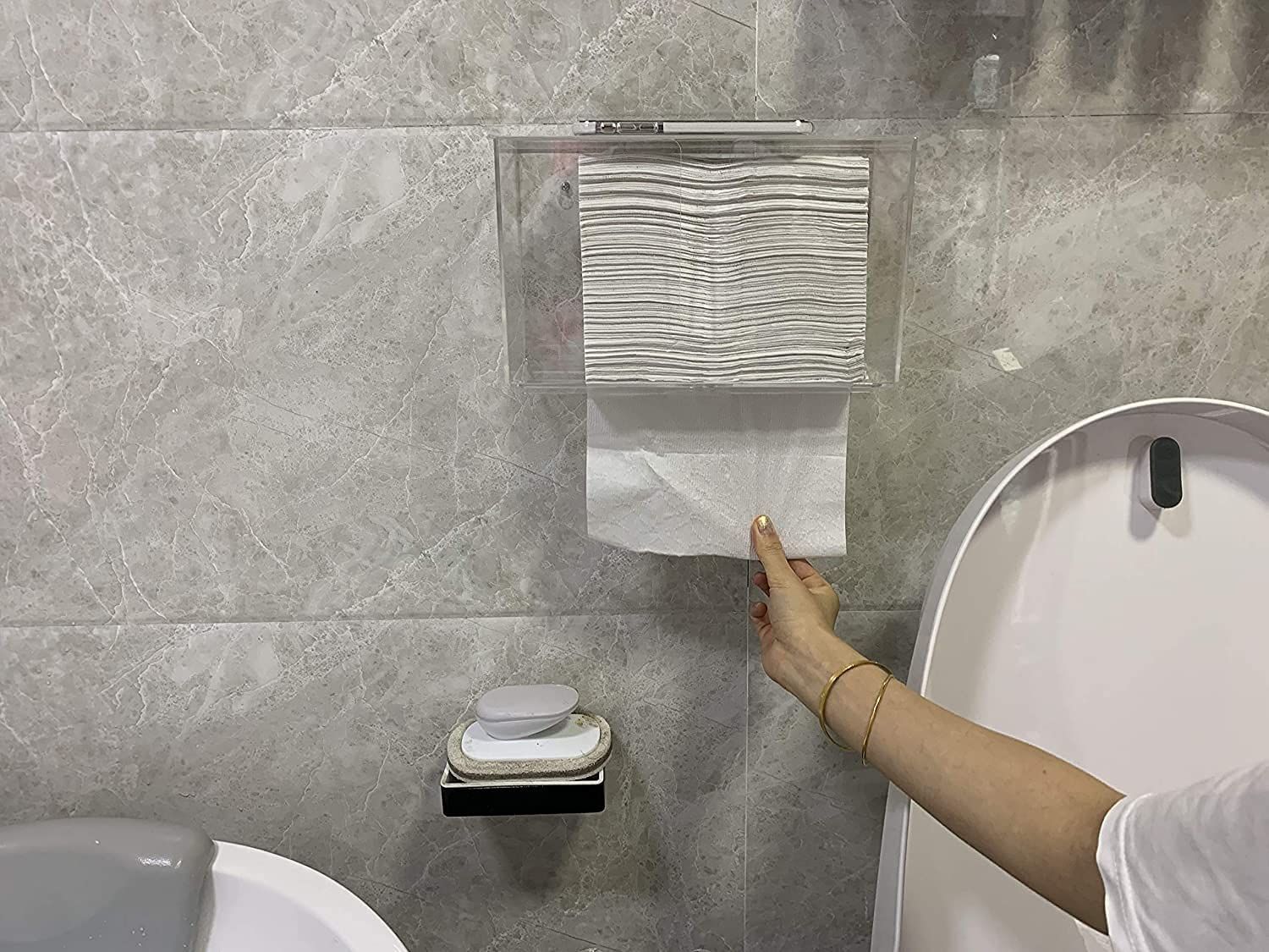 Towel Holder for Bathroom Toilet and Kitchen, fold or Multi-Fold Paper Towels, Pack of 1 โ image 5